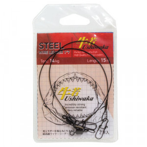 Поводок Ushiwaka Steel Wire Leader USWL7-1505 1х7, 5кг/15см, 2шт